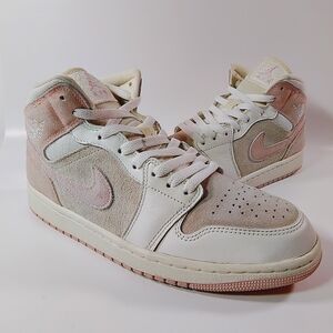 Air Jordan 1 Women’s Mid-Top Sneakers - Pink & Cream